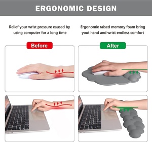 Nuovo Cartoon Mouse Pad Memory Foam fiber poggiapolsi Mouse Pad ergonomico personalizzato Mouse Pad Typist Gaming PC Laptop per Office Home - Product Image 3