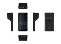 CARIBE-Lector de código de barras PDA RFID, escáner industrial inalámbrico con impresora térmica de 58mm