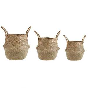 <span class=keywords><strong>Cesto</strong></span> in <span class=keywords><strong>Vimini</strong></span> Bianco e <span class=keywords><strong>Nero</strong></span> Intrecciato a Mano, Cassetti in Bambù, Cesti in Giacinto d'Acqua, Contenitore Multifunzione 3 in 1 per Biancheria - Product Image 4