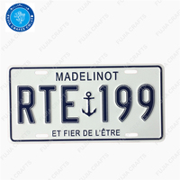Plaque d'immatriculation souvenir décorative Monaco en relief