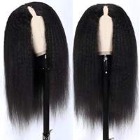 Perruques de cheveux humains bruts vietnamiens Yaki lisses non traités, alignés aux cuticules, perruque frontale en dentelle vierge HD, vente en gros pour femmes noires