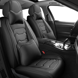 高品質フルレザーAUDLY高級車シートカバー5Dデザイン傷防止フルセットオールシーズンユニバーサルフィット11点セット - Product Image 4