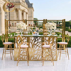 Mesa de Bar Moderna de Acero Inoxidable con Iluminación LED de 16 Colores para Uso en Exteriores - Product Image 5