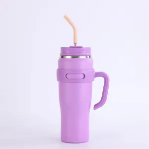 40oz Tumbler with Handle and Straw Lid Stainless Steel Travel Mug Tumbler Water Bottle for Iced Coffee Mother's Day Gifts