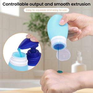 Nouvelles couleurs, conception personnalisée, service OEM et ODM, flacons de gel douche en silicone réutilisables et durables pour shampooing et revitalisant - Product Image 5