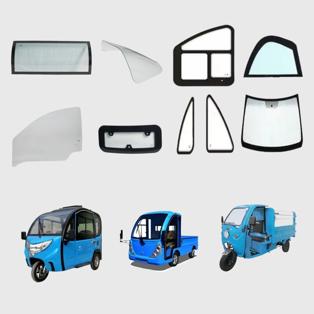 Customized MingXin Brand Three Wheeler Front Windshield with High Strength Laminated Glass UV Protection & Sound Insulation