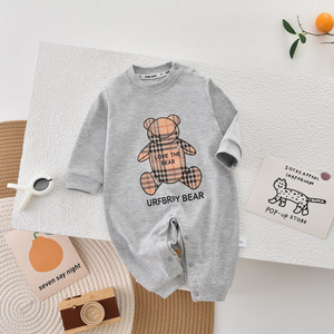 Tutina per Neonati Primavera e Autunno, Abbigliamento Classe A, Puro Cotone, Unisex, Pagliaccetto Senza Cuciture con Spalle Aperte - Product Image 3