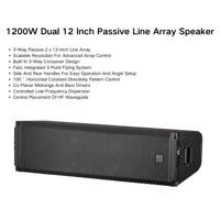 Haut-parleur passif 1200W double 12 pouces 3 voies pour les événements de tournée Salles de concert Théâtres Clubs Bars