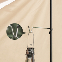 Lanterne suspendue en acier inoxydable, équipement de Camping, chasse, pêche, tente Portable, crochet de lampe, 1 pièce