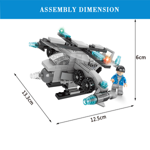 Chenghai đồ chơi nhà máy unisex giáo dục xây dựng khối xây dựng quân sự lực lượng hải quân 6 1 máy bay trực thăng ABS 136 nhựa - Product Image 5