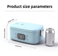 Boîte à lunch électrique multifonctionnelle antiadhésive avec couvercle en acier inoxydable, contrôle numérique, contrôlée par application, capacité de 1,1 à 2,0 L, portable et multifonction