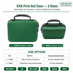 Botiquín de Primeros Auxilios Portátil, Impermeable, <span class=keywords><strong>para</strong></span> Viajes, con Certificación CE, Desinfección UV, Clase I Médica, BS 8599, Carcasa Rígida de EVA, <span class=keywords><strong>para</strong></span> Auto y Exteriores - Product Image 4