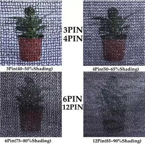 <span class=keywords><strong>Rete</strong></span> <span class=keywords><strong>Ombreggiante</strong></span> Nera in HDPE a 3 Aghi, Resistente, Anti-UV, per Giardino, Piante, Serra, Agricoltura, Tenda da Esterno - Product Image 6
