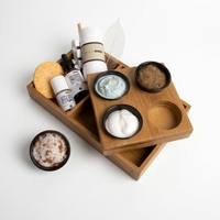 Plateau en bois personnalisé pour pédicure, écologique, multifonctionnel, pour équipement de spa beauté, plateau de pédicure en bois