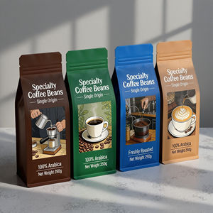 Vente directe d'usine, emballage personnalisé de haute qualité avec valve de dégazage unidirectionnelle et fermeture éclair, emballage de café durable - Product Image 1