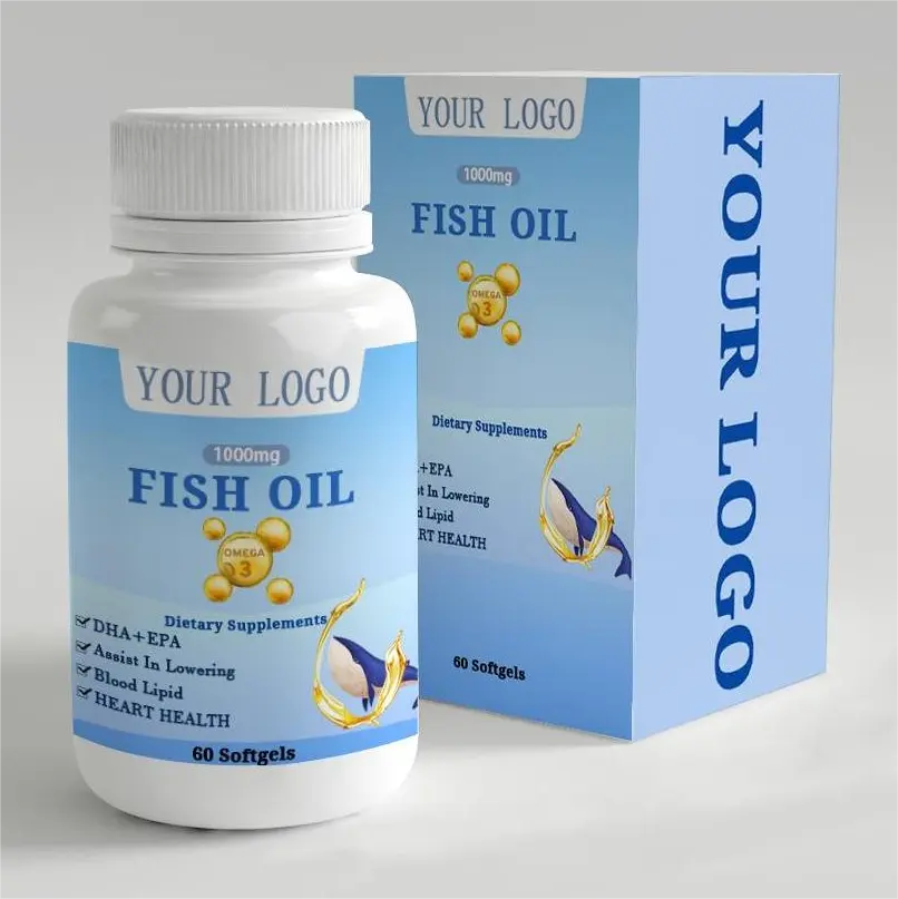 Cápsulas de aceite de pescado Omega 3, cápsulas de 500mg, 1000mg, fabricación de plantas, Etiqueta Privada, cápsulas de aceite de pescado