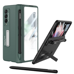 Funda para Teléfono Fold3, <span class=keywords><strong>3</strong></span> Colores Sólidos, Ranura para Bolígrafo, Cubierta Protectora de Pantalla con Bisagra, Película Protectora W22, Apta para el Cuerpo del Teléfono - Product Image 1