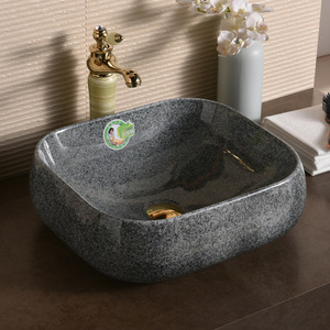 Handmade Light Luxury Pearl Glaze Integrated Ceramic <b>Basin</b> Porcelain Outdoor Balcony Bathroom Wash Sink Single Hole - Product Image 3