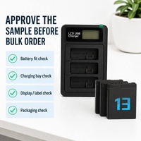 Chargeur de batterie HER-13 pour GoPro HERO 13 Black, boîtier de charge à 3 emplacements, USB C, boîte de charge triple pour batterie, accessoire pour caméra d'action
