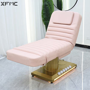 Salon de beauté de luxe 3 moteurs lit d'esthéticienne rose hauteur réglable <span class=keywords><strong>spa</strong></span> électrique lit de massage du visage de beauté moderne avec lumière LED - Product Image 4