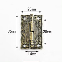 Boîte de support en métal pour boîte à bijoux, charnières décoratives en bronze pour boîte à bijoux