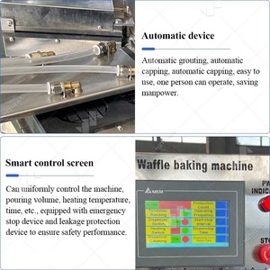 Outil de formage de cônes à <span class=keywords><strong>biscuits</strong></span>, machine à gaufres à gaz entièrement automatique, machine à rouleaux à gaufres, machine à faire des glaces Stroop - Product Image 4