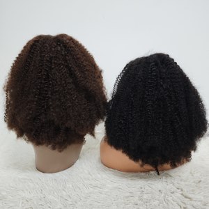 Letsfly Peluca Afro Rizada Kinky con Cierre de Encaje 5x5 sin Pegamento, Densidad 250%, Color Natural, Estilo Afro Bob, Línea de Cabello Natural, Pelucas de Cabello Humano - Product Image 5