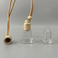 Bouteille de parfum pour voiture en verre trapézoïdal de 10 ml, mini flacon diffuseur suspendu pour voiture, vente en gros, flacons diffuseurs vides rechargeables en vrac