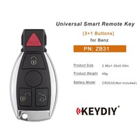 Clé télécommande intelligente universelle KEYDIY KD ZB31 3+1 boutons pour Benz Type 5 pièces/lot