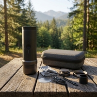 Machine à café expresso portable électrique automatique USB en aluminium avec système de contrôle de la température pour les voyages en camping-car