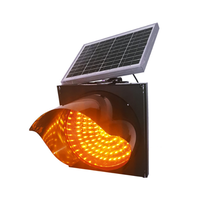 Feux de circulation solaires clignotants jaunes haute luminosité 200mm/300mm/400mm