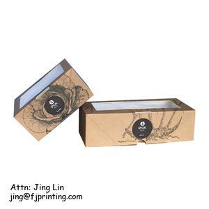 Caja de papel plegable para comida vegana verde <span class=keywords><strong>sushi</strong></span> ensalada de cartón blanco grado alimenticio impresión personalizada respetuosa con el medio ambiente con tapa - Product Image 6