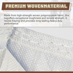 Bulk Container Bags, 2200Lbs Load Capacity, 35"L x 35"W x 43"H, Woven Polypropylene Sacks, 4 Fastening Hooks, Flat Bottom - Product Image 5