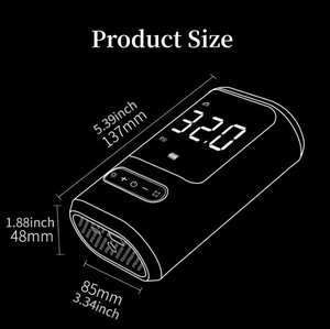 Inflador de bomba eléctrica de 150PSI, compresor de aire multiusos para coche, batería recargable USB tipo C de 4000mAh para bicicleta, motocicleta y coche - Product Image 6