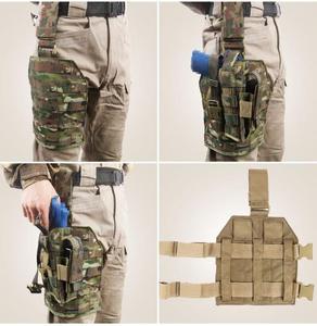 Plateforme tactique MOLLE pour cuisse, couleur Coyote Brown et autres couleurs, accessoires pour systèmes MOLLE, fournitures pour missions. - Product Image 2