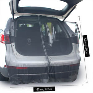 Tente magnétique de hayon de voiture en tissu Oxford Accessoires de matériel de <span class=keywords><strong>camping</strong></span> respirants SUV Van avec trappe magnétique - Product Image 3