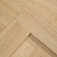 Parquet en bois de chêne blanc massif certifié ENF et personnalisé à motifs à chevrons Plancher en bois d'ingénierie étanche à l'humidité