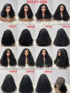 Peluca de cabello liso negro 13x4, densidad 200% - Product Image 4