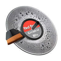 Kit d'outils de nettoyage universel pour disques vinyles LP en silicone de qualité alimentaire, brosse de nettoyage imperméable pour protection des étiquettes