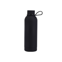 Bouteille d'eau sport isotherme en acier inoxydable à double paroi, personnalisable, avec poignée, design pliable, logo personnalisé