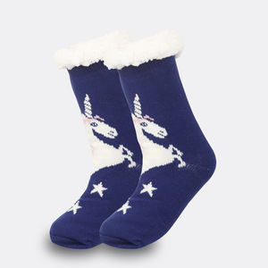 Vớ len dệt kim dày giữ ấm mùa đông, chất liệu spandex co giãn, có chi tiết bo gấu, dùng cho nhà, ngủ, trải thảm - Bán buôn - Product Image 2