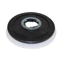 Brosse de nettoyage industrielle manuelle pour revêtements de sol, tapis et moquettes, avec disque brosse en nylon et fil d'acier