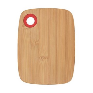 Planche à découper rectangulaire en bambou de haute qualité pour la cuisine, avec anneau en silicone - Product Image 1