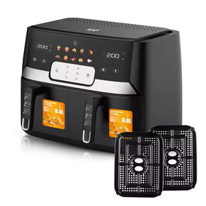 Friteuse à air numérique multifonctionnelle 12L sans huile, avec deux paniers indépendants, four électrique intelligent - Product Image 3