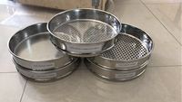Tamis de test perforé pour le classement des grains de café, maille perforée de 1 mm à 5 mm pour l'utilisation en laboratoire d'analyse des sols