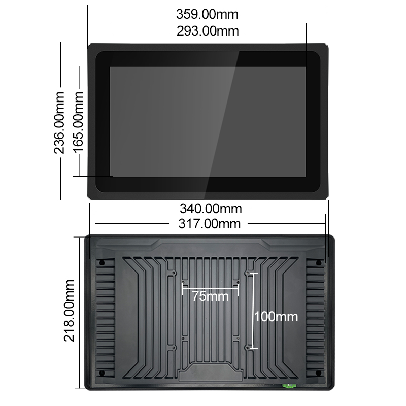 13.3 Inch Industrial Touchscreen VGA/USB/DVI Embedded True Flat Monitor IPS1920*1080 Capacitive Touch Screen Monitor