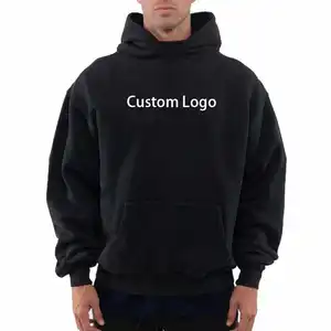 Customised Men High Quality Cotton Thick Heavy French Terry Pullover Custom Drop Shoulder Fleece Oversized Hoodie