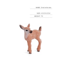 2023 haute qualité forêt dessin animé animaux cerf figurines jouet ensemble pour décorations de noël résine breloques accessoires