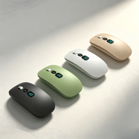Ratón Óptico Inalámbrico Recargable de Modo Dual con Pantalla de Visualización de Energía, Interfaz USB/Tipo-C para PC/Laptop, Oficina y Juegos
