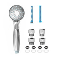 Ensemble de robinetterie de douche beauté à nano-microbulles, déchloration, filtration, multifonctionnel, monocommande, en plastique chromé, jet doux, moderne